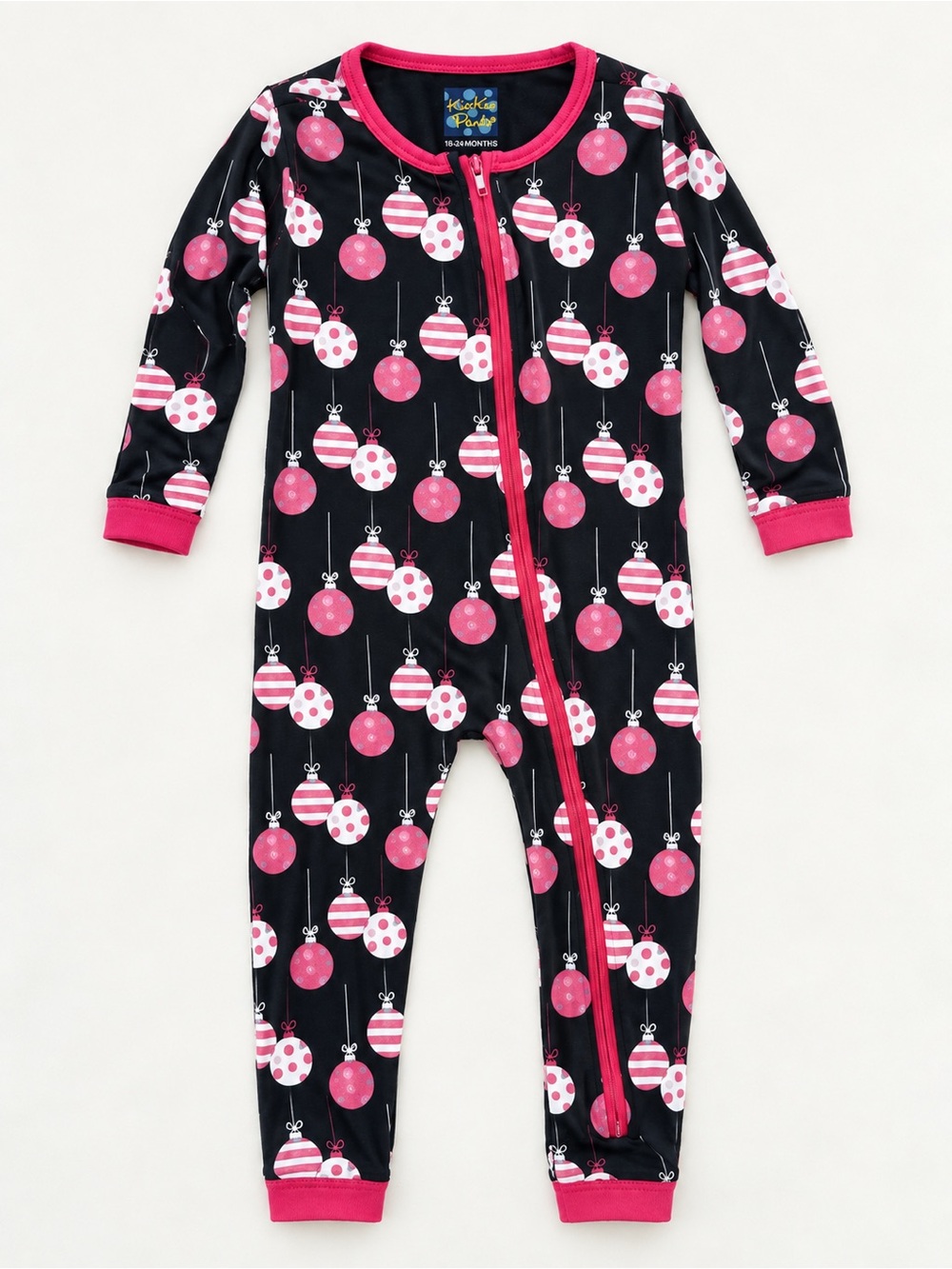 KicKee Pants 18-24M Christmas Ornament Footless Zip Pajamas